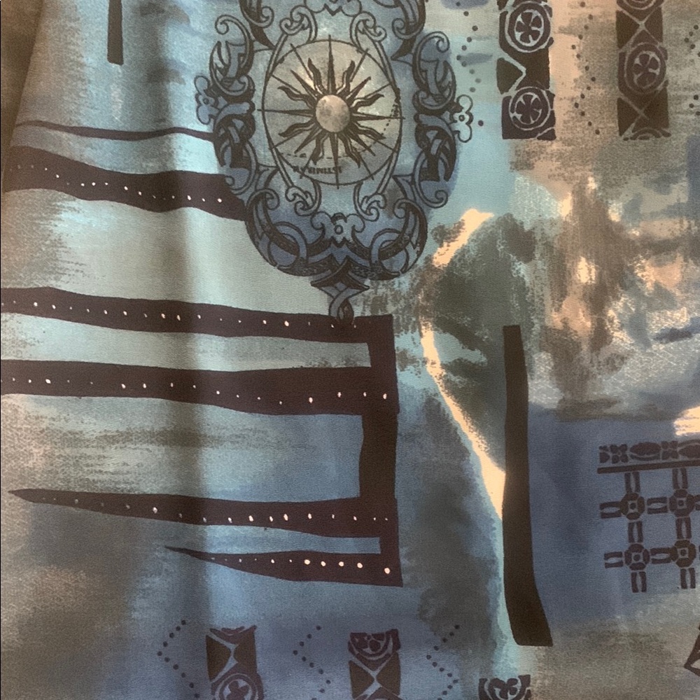 Blue Patterned Maxi Dress - Picture 2 of 8